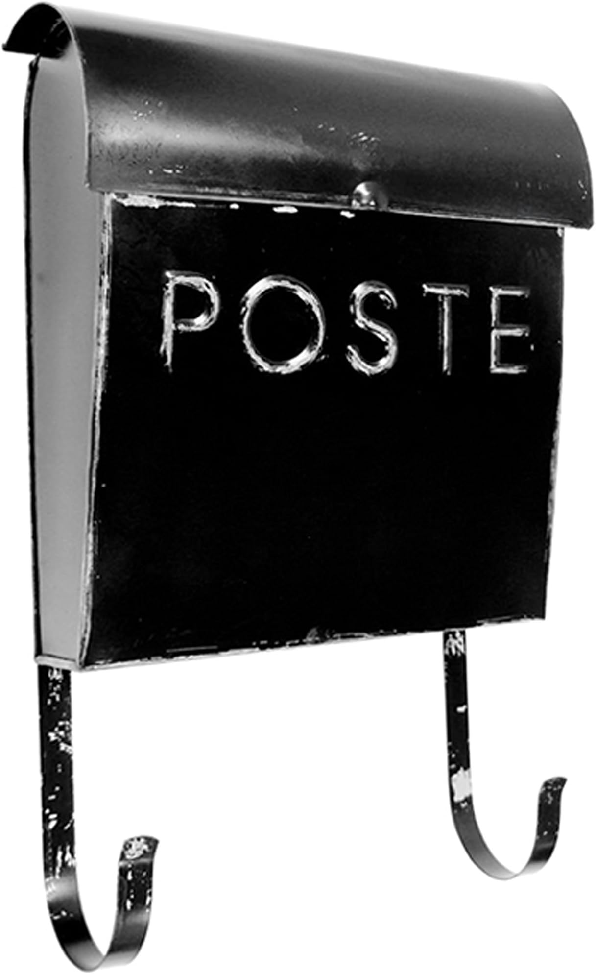 NACH Mailboxes for Outside Wall Mount, 12 x 11.2 x 4.5 inch, Black Mailbox, Waterproof Mailbox with Outdoor Newspaper Holder - The Rustic French Euro Mailbox