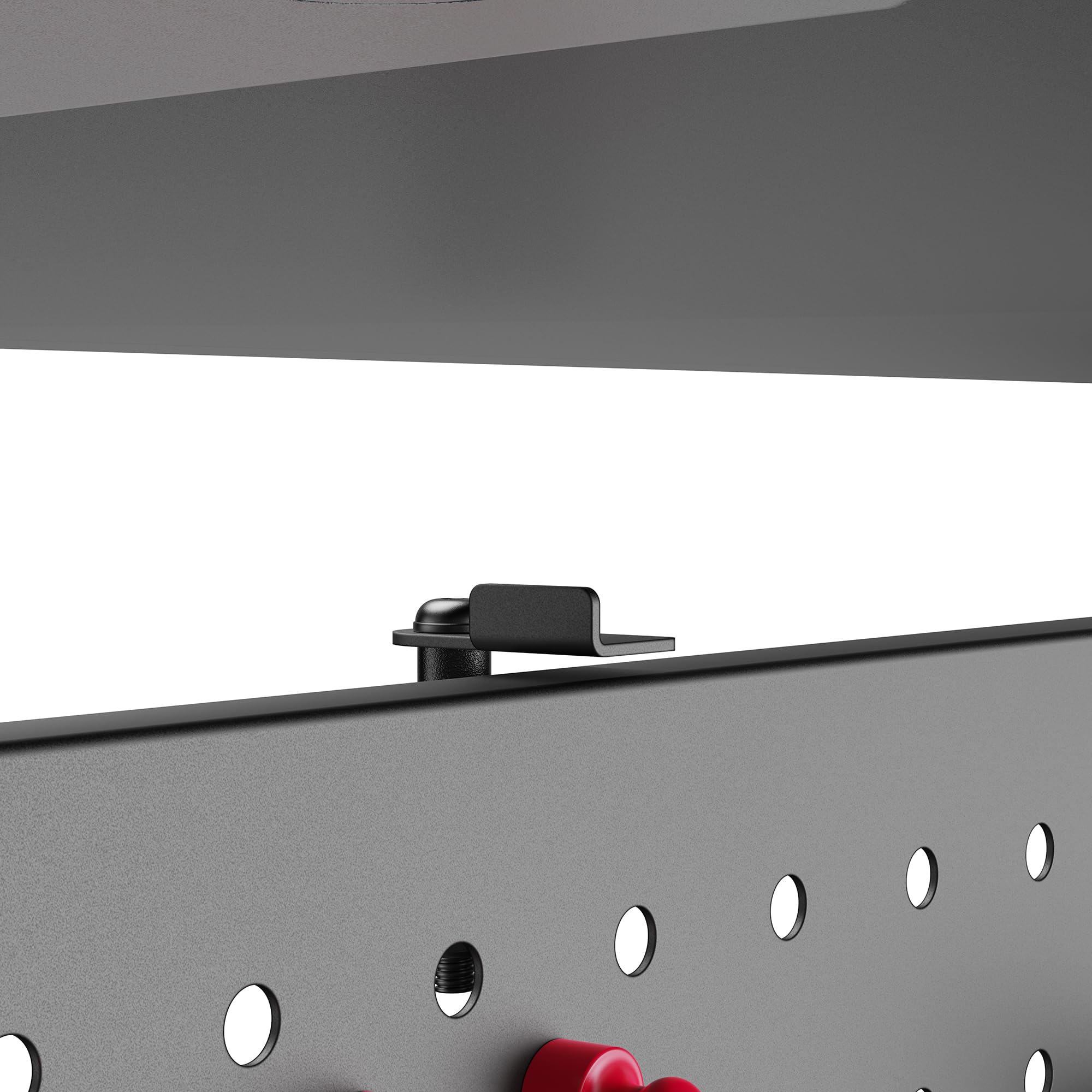 [en.casa] Schreibtisch Organizer Virvik zum Anklemmen 117 x 73 cm Pegboard höhenverstellbar Lochwand mit Ablagen und Zubehör Stecktafel für Kinderzimmer Büro Homeoffice Stahl Schwarz