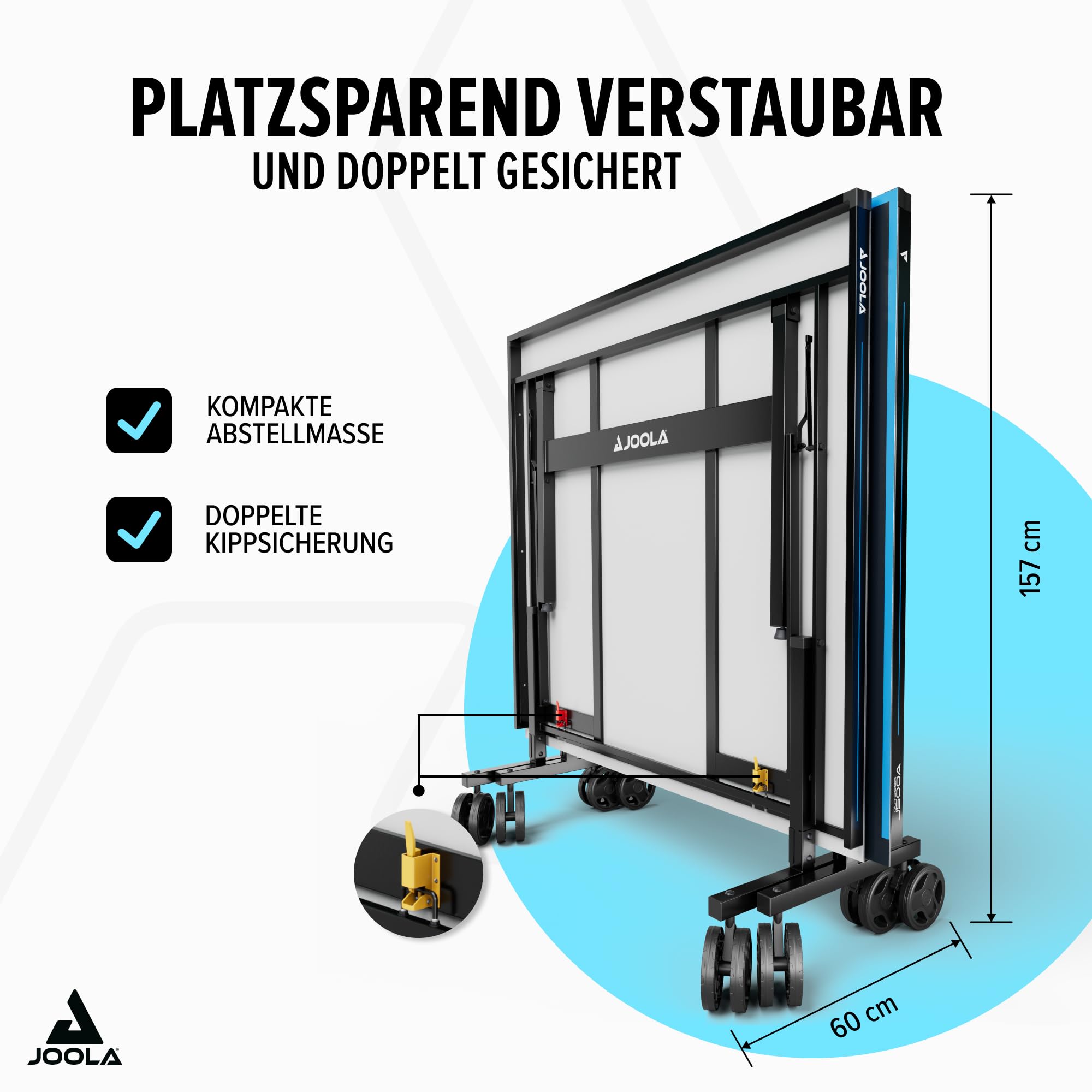 JOOLA Tischtennisplatte Outdoor - Profi Tischtennistisch Aluminium-Verbundoberfläche - wetterfest klappbar - inklusive Netz