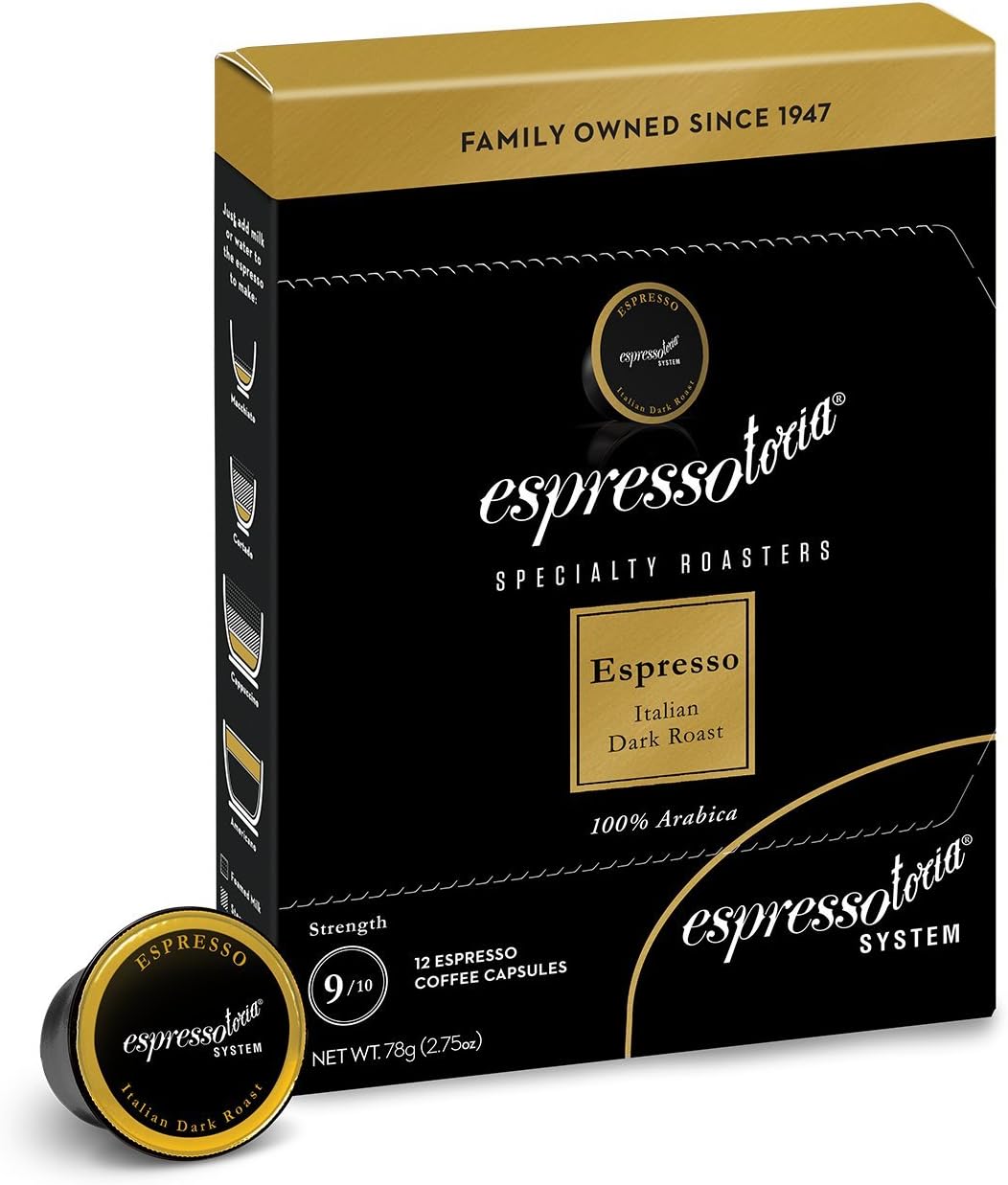 Espresso Coffee Capsules (Pack of 12)