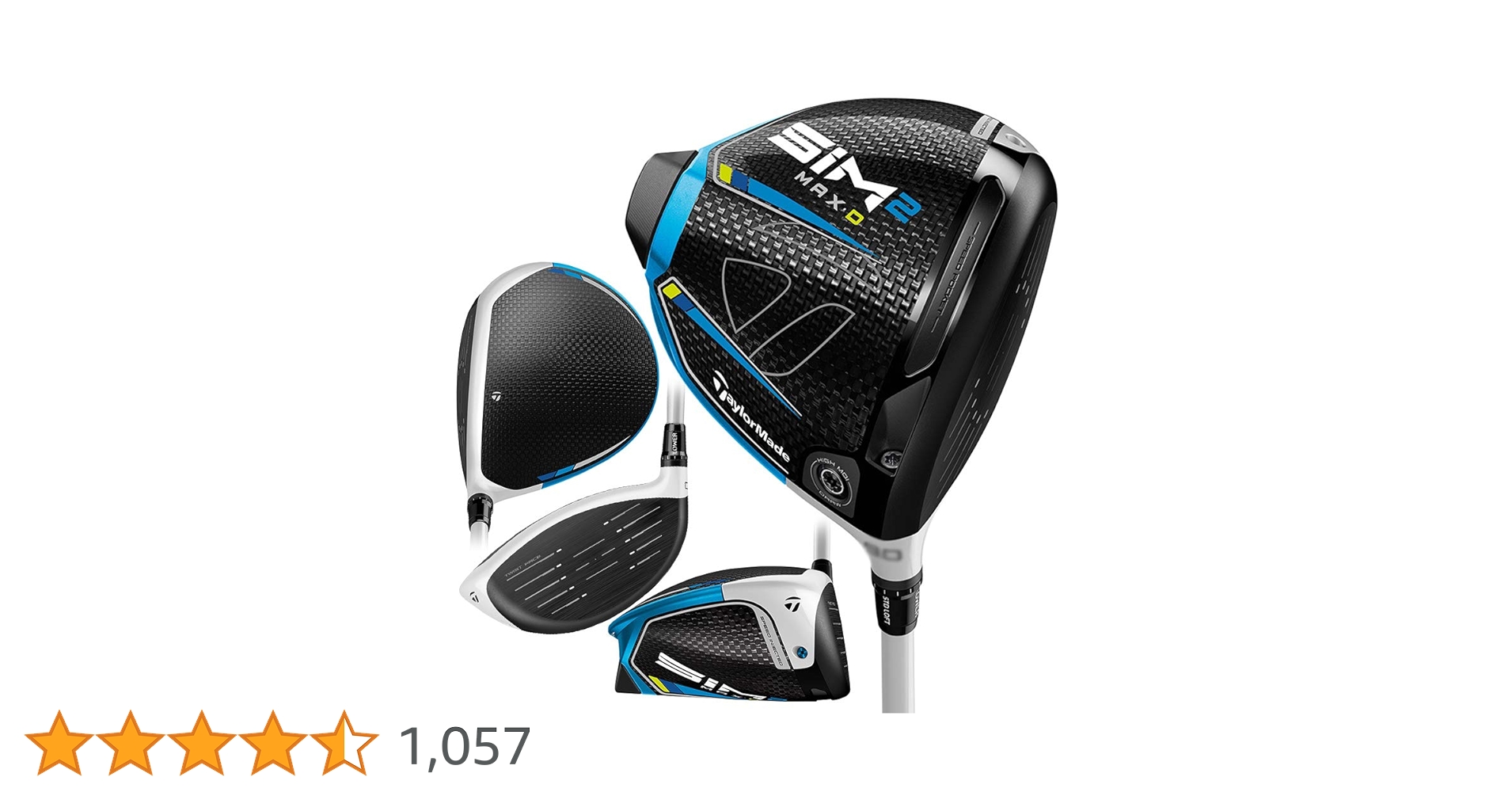 TaylorMade SIM2 MAX-D ドライバー10.5 TaylorMade SIM 2 Max Driver Mens Right Hand Graphite Stiff 10.5
