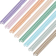 120 Pack Plastic Spiral Binding Coils Binder Binding Spirals Rings Multi Size Spiral Binding Wire Combs Spines Coils, 4:1 Pitch (Pastel Color, 1/4 Inch)