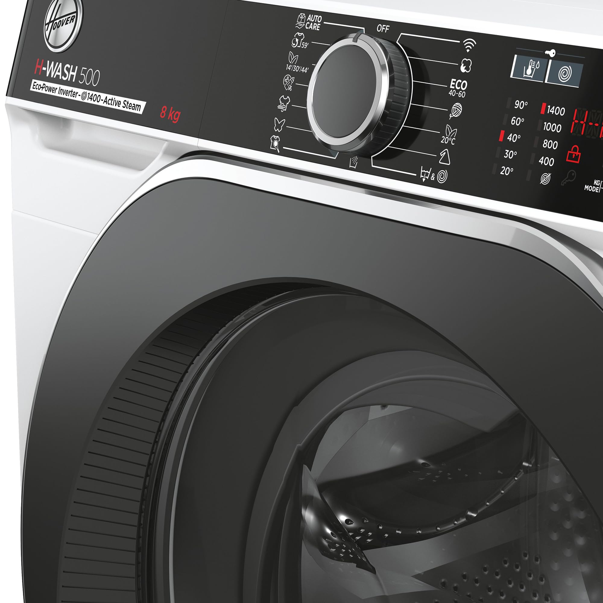 Hoover H-WASH 500 HWPV 48AMBC/1-S I FRONTLADER WASCHMASCHINE 8 kg I Smarte Bedienung mit Wi-Fi + Bluetooth I ActiveSteam Dampffunktion