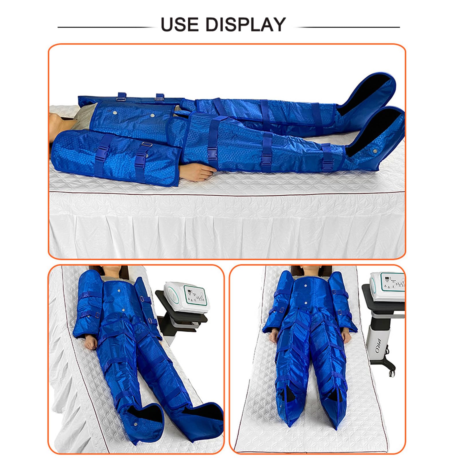 Luftkompressions-Massagegerät, Luftmassagegerät Lymphgerät Lymphdrainage Massagegerät Unterdruckmassagegerät Luftkompression Massagegerät Pressotherapie Lymphgerät 350W