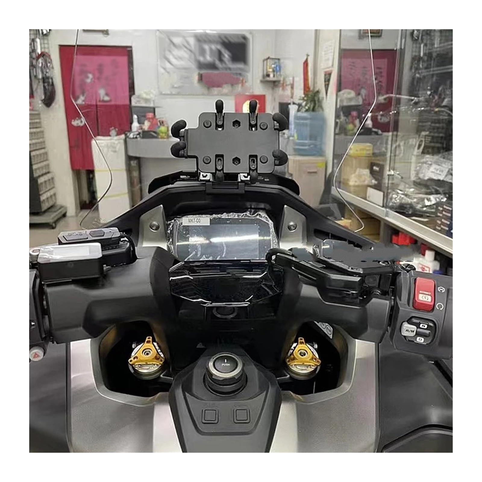 KWAYA Uchwyt nawigacyjny do BMW 850gs Adventure, uchwyt na tablicę GPS do nawigacji GPS do telefonu komórkowego uchwyt na telefon (kolor: bezprzewodowe ładowanie)