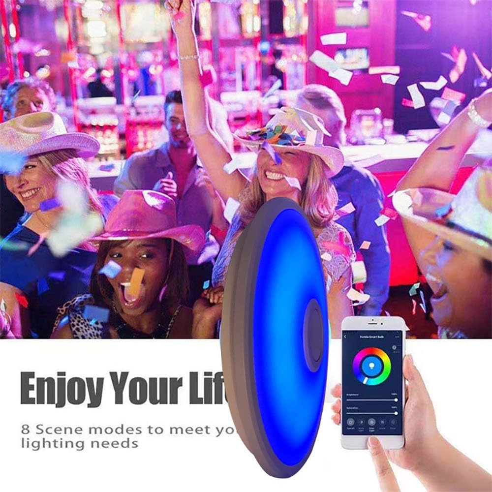 Flаѕh Sаlе Buу 1 gеt 1 Combuh 36W LED Music Ceiling Light with Bluetooth Speaker Smart APP and Remote Control, RGB Color Changing, Dimmable Modern Flush Mount Ceiling lamp for Living Room, Bedroom, Dining Room