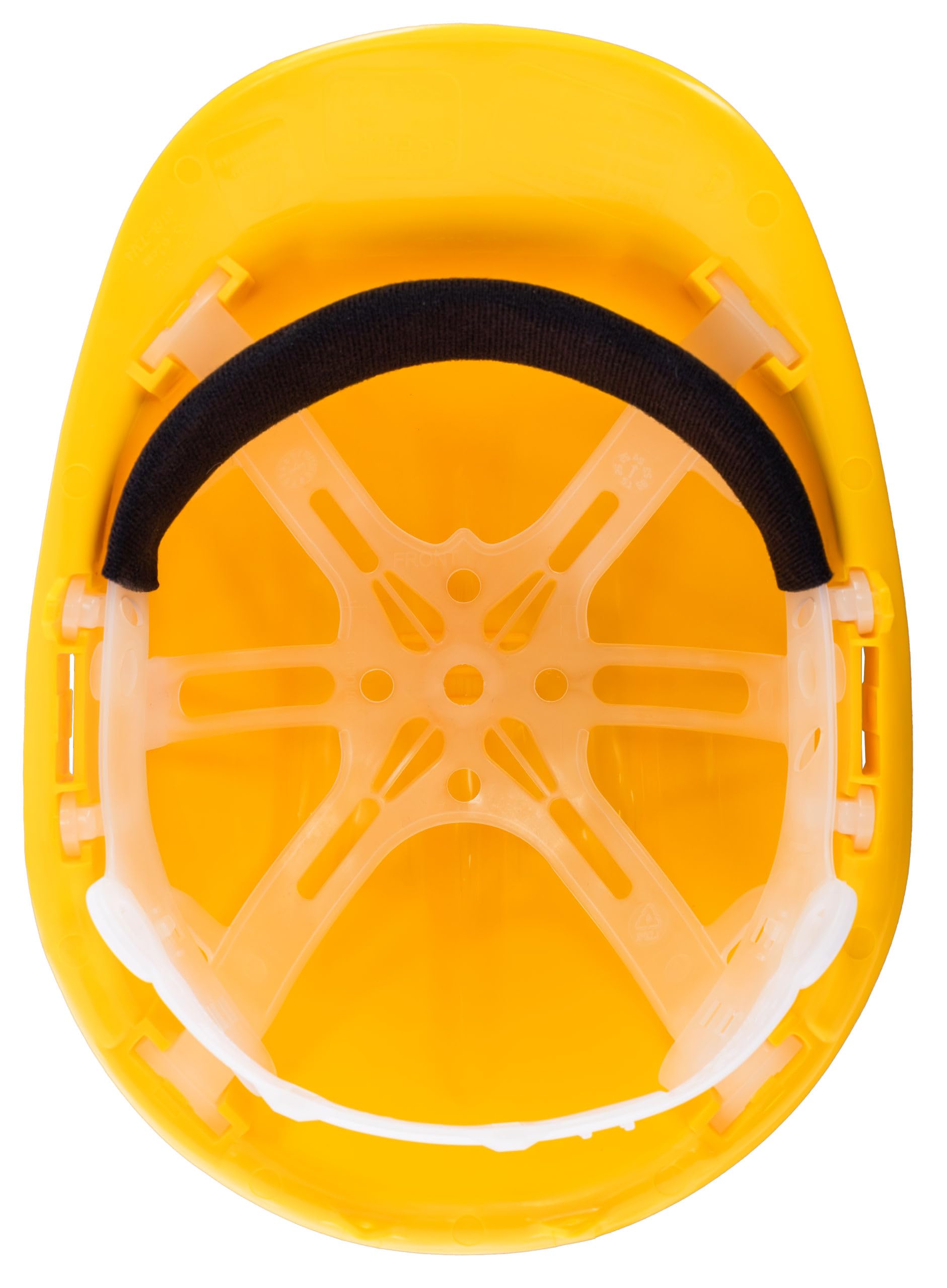 Casque De Protection KERBL Jaune Réglable 53-61cm - Norme EN397 - Pour Chantier Et BTP