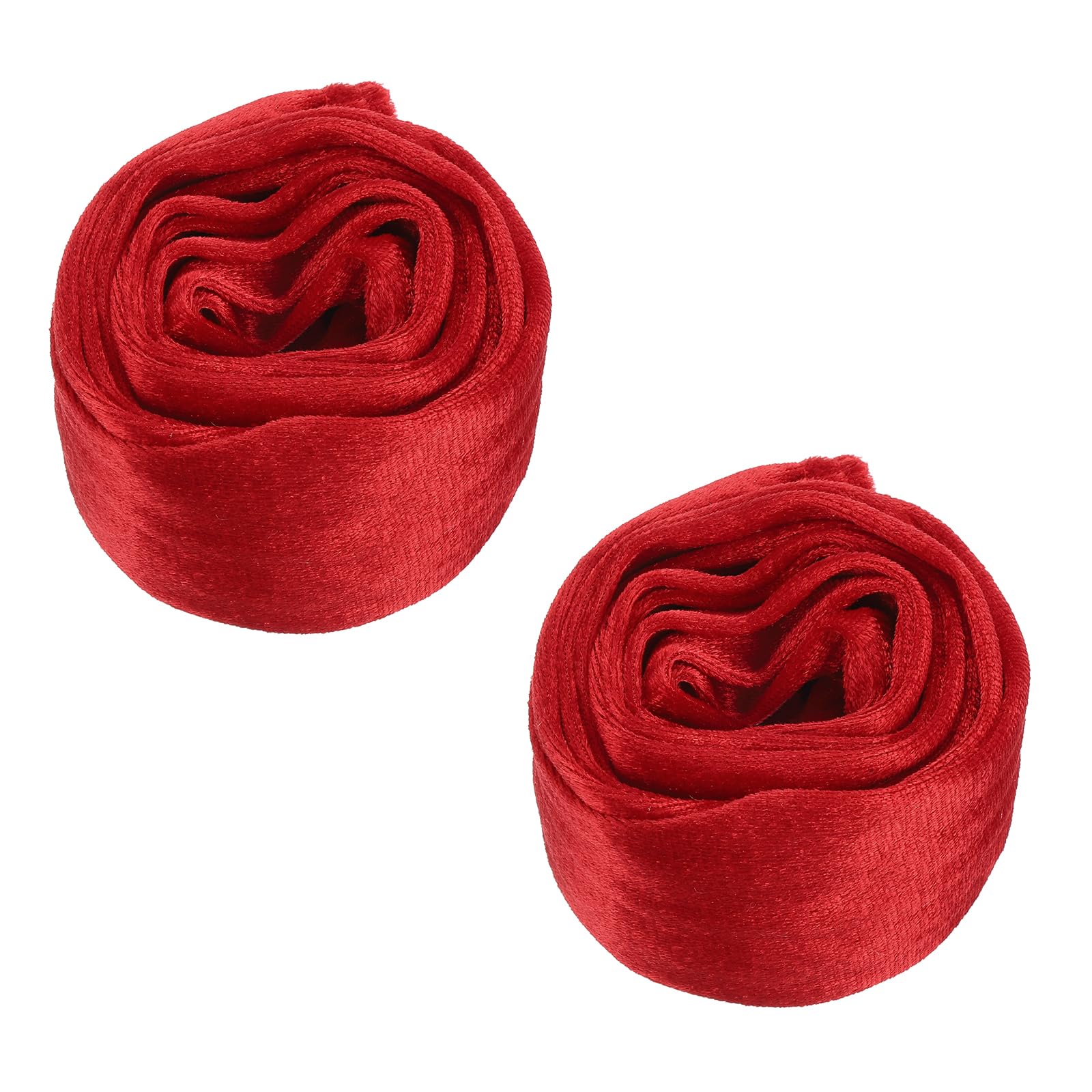PATIKIL 4.9ft Chandelier Chain Cord Cover, 2 Pcs Velvet Cloth Fabric Chain Sleeve Decorative Cord Covers for Chandelier Wires Swing Cable, Zipper Style, Red