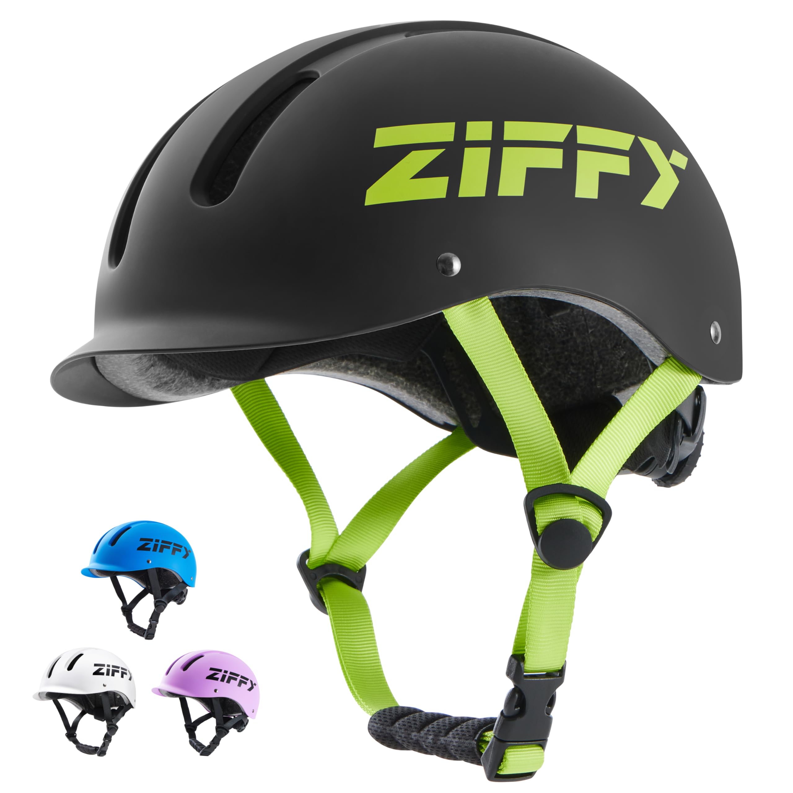 ZIFFY Kids/Toddler Bike Helmet, Adjustable, Lightweight, Safety Certified Scooter Helmet for Boys & Girls with Washable Inner Lining, 2 Sizes, 4