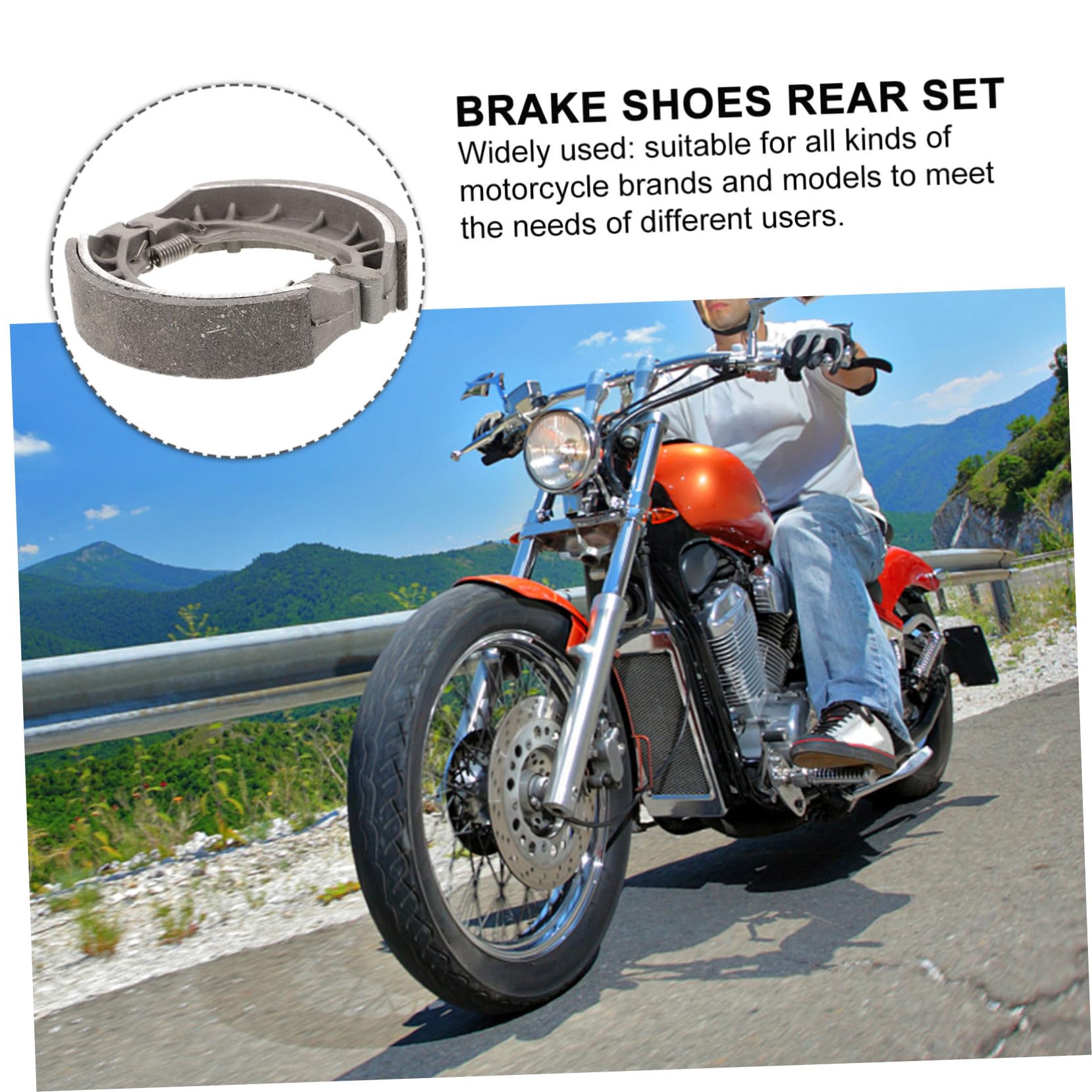 Zapatas De Freno Traseras Para Motocicleta Y Scooter Bloque De Freno MetáLico Reemplazo FáCil Y Compatible Con Mini Bicicletas Y Ciclomotores 4.13X3.93X0.90In