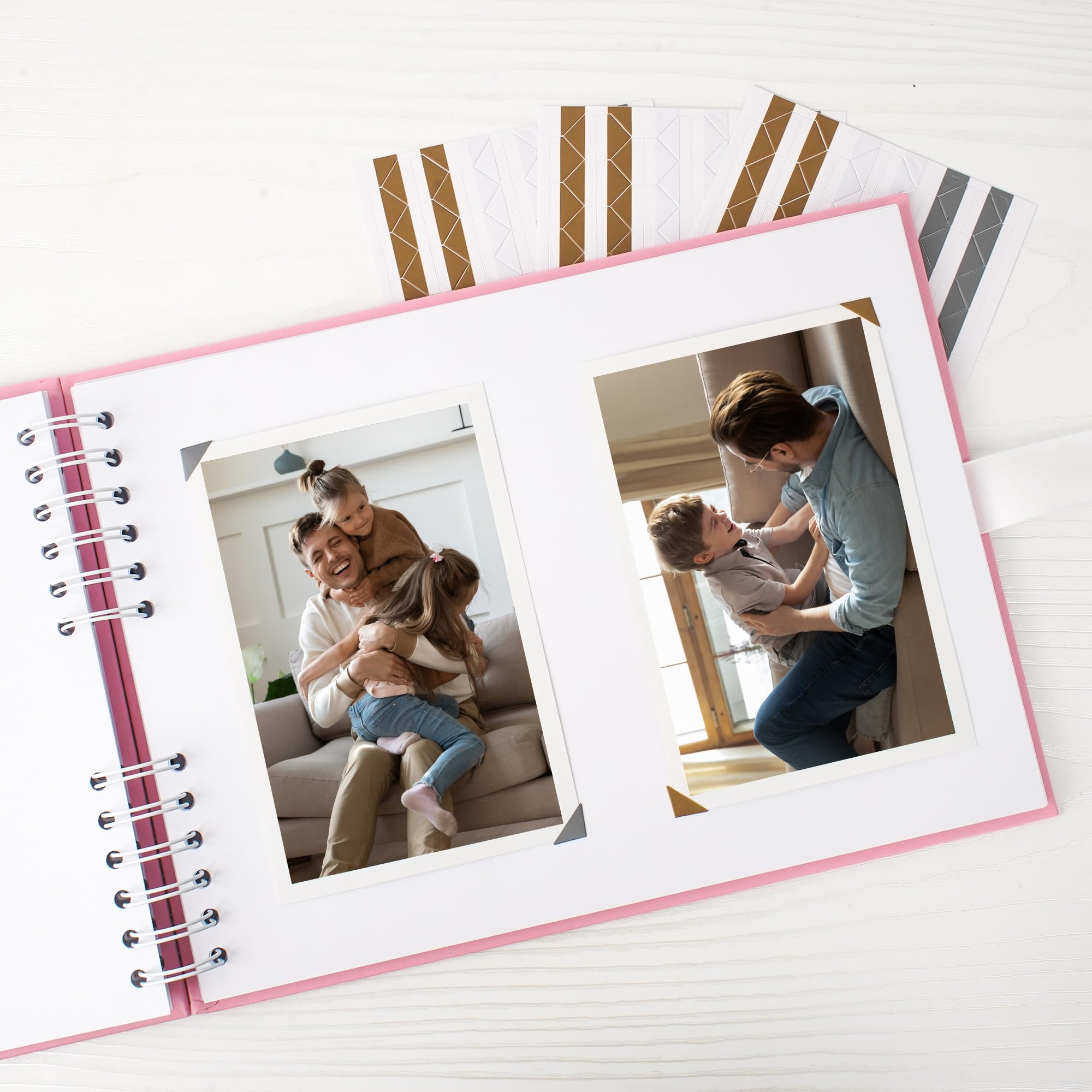 Album Fotografico Vienrose - 40 Pagine Kraft Bianco, 29x21.5 Cm, Spiralato, Per Scrapbooking E Ricordi - Foto 7