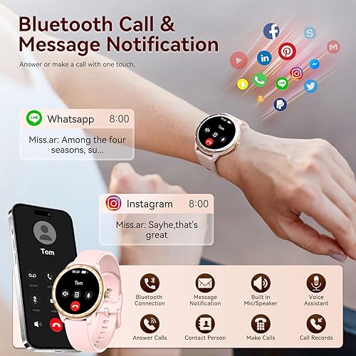 Miniatura 2 de Reloj inteligente para mujer, monitor de fitness HD de 1.27 pulgadas (respuestahaz llamadas) con más de 110 modos deportivosfrecuencia