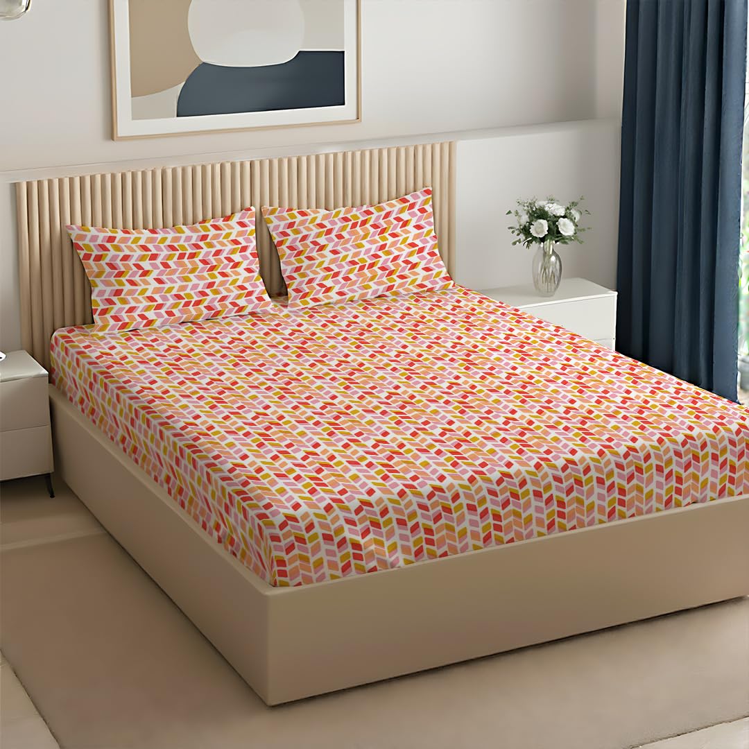 Bello Cotton Queen Bedsheet - Soft & Breathable -9