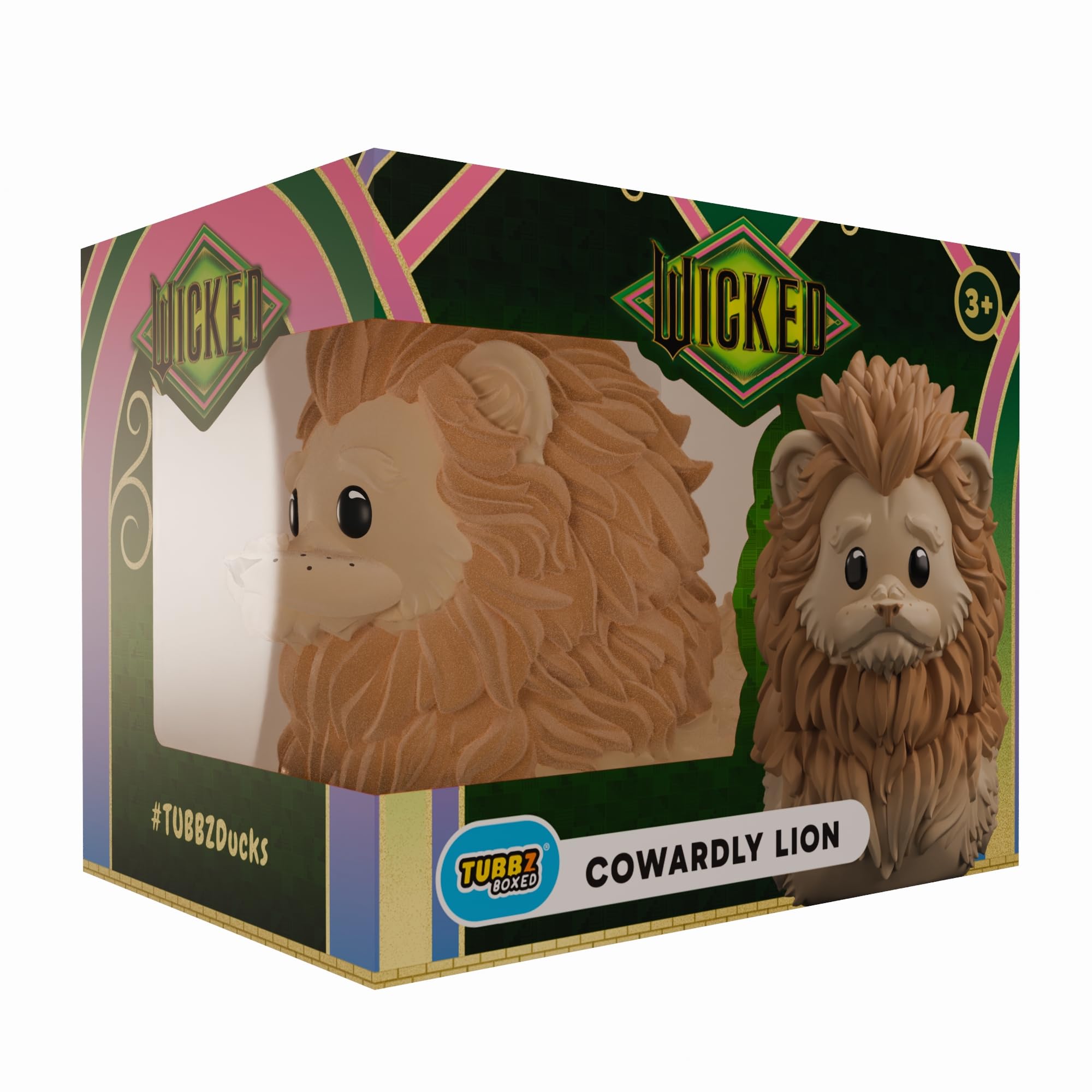 TUBBZ Boxed Edition: Wicked For Good - Cowardly Lion Cosplaying Rubber Duck Vinyl Figure – Official Collectible for Fans of Wicked