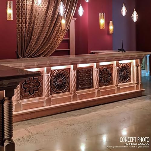 Miniatura 7 de Ekena Millwork COL03X03X35KEAL 3 ménsula de acanto pequeña, 34 de pulgada de ancho x 3 34 pulgadas de profundidad x 35 12 pulgadas de alto,