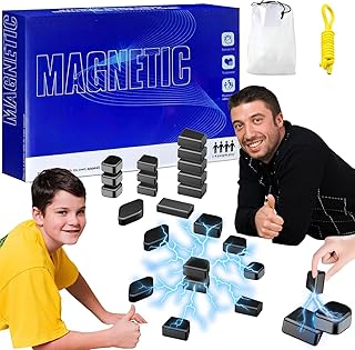 Whaline 20 Pieces Magnetic Chess Game, Magnetic Game Puzzle, Magnetic Chess Game, Portable Chess Magnetic Game for Adults (Redstorm 4)