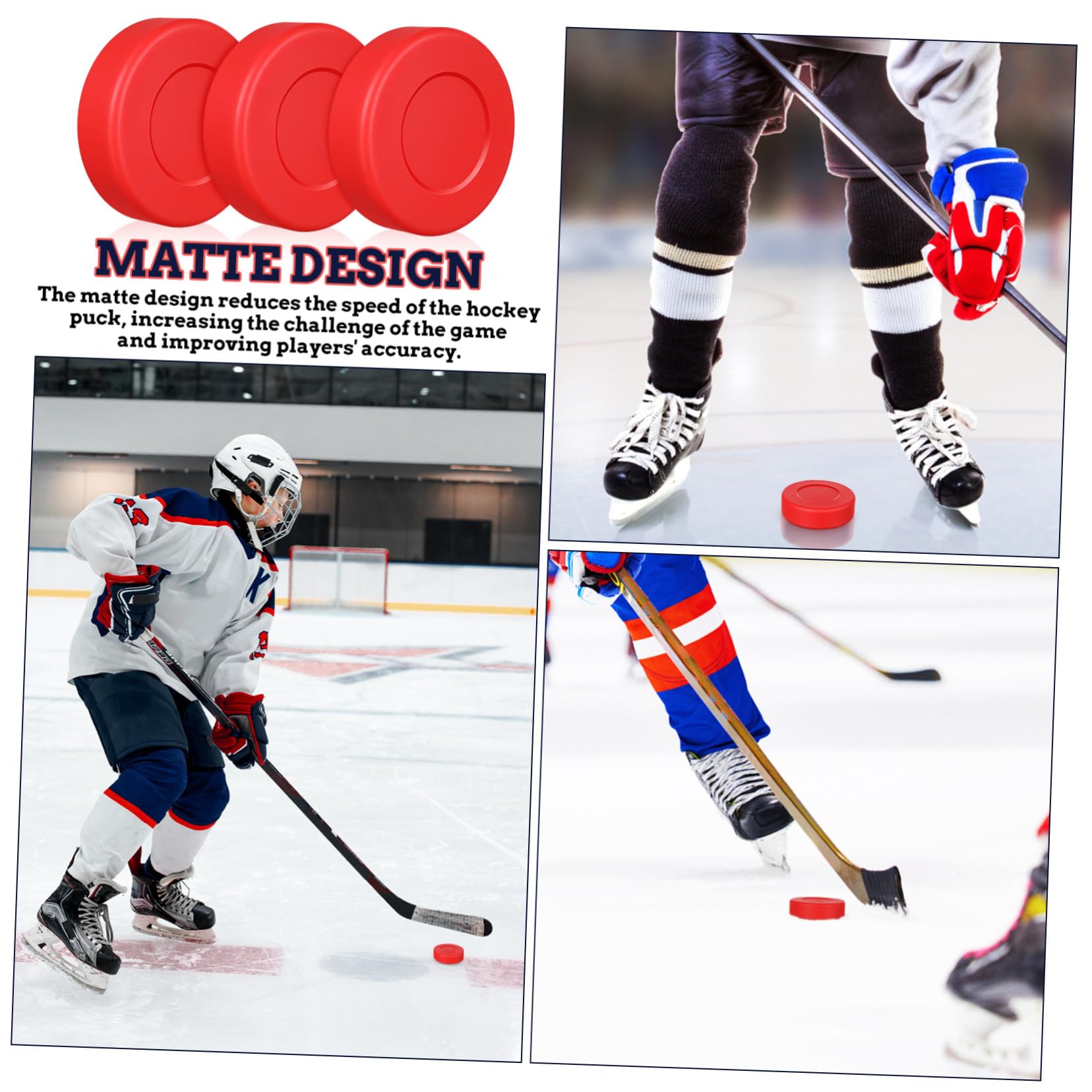 BESPORTBLE 5sets Hockey Balls Black Street Hockey Ice Durable Boys and Girls and Adults 6pcs*5