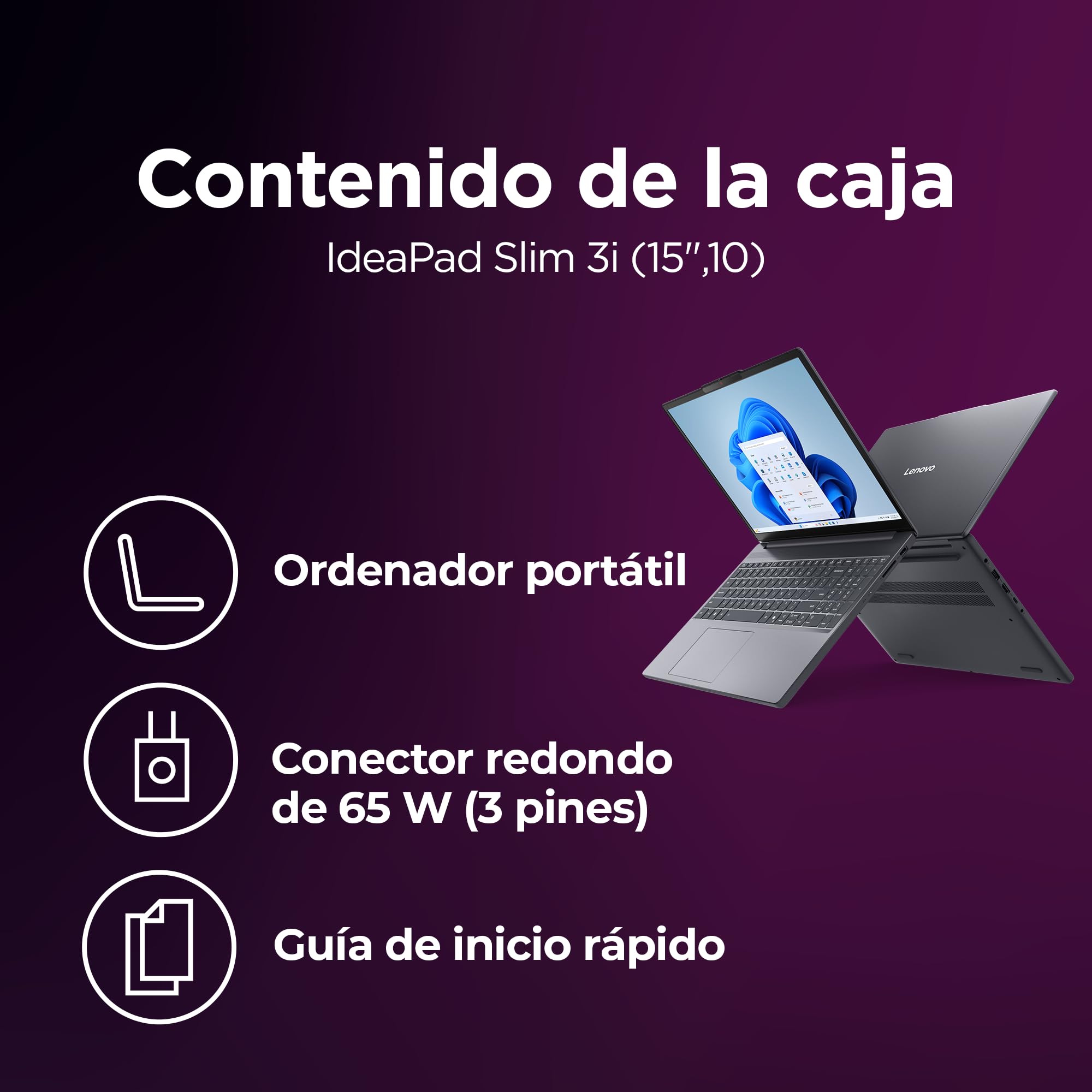 Lenovo IdeaPad Slim 3 Gen 10 – Ordenador Portátil 15.3" WUXGA (Intel Core i7-13620H, 16 GB RAM, 1TB SSD, Gráficos Intel UHD, Wi-Fi 6, Windows 11 Home) Teclado QWERTY Español - Gris Luna