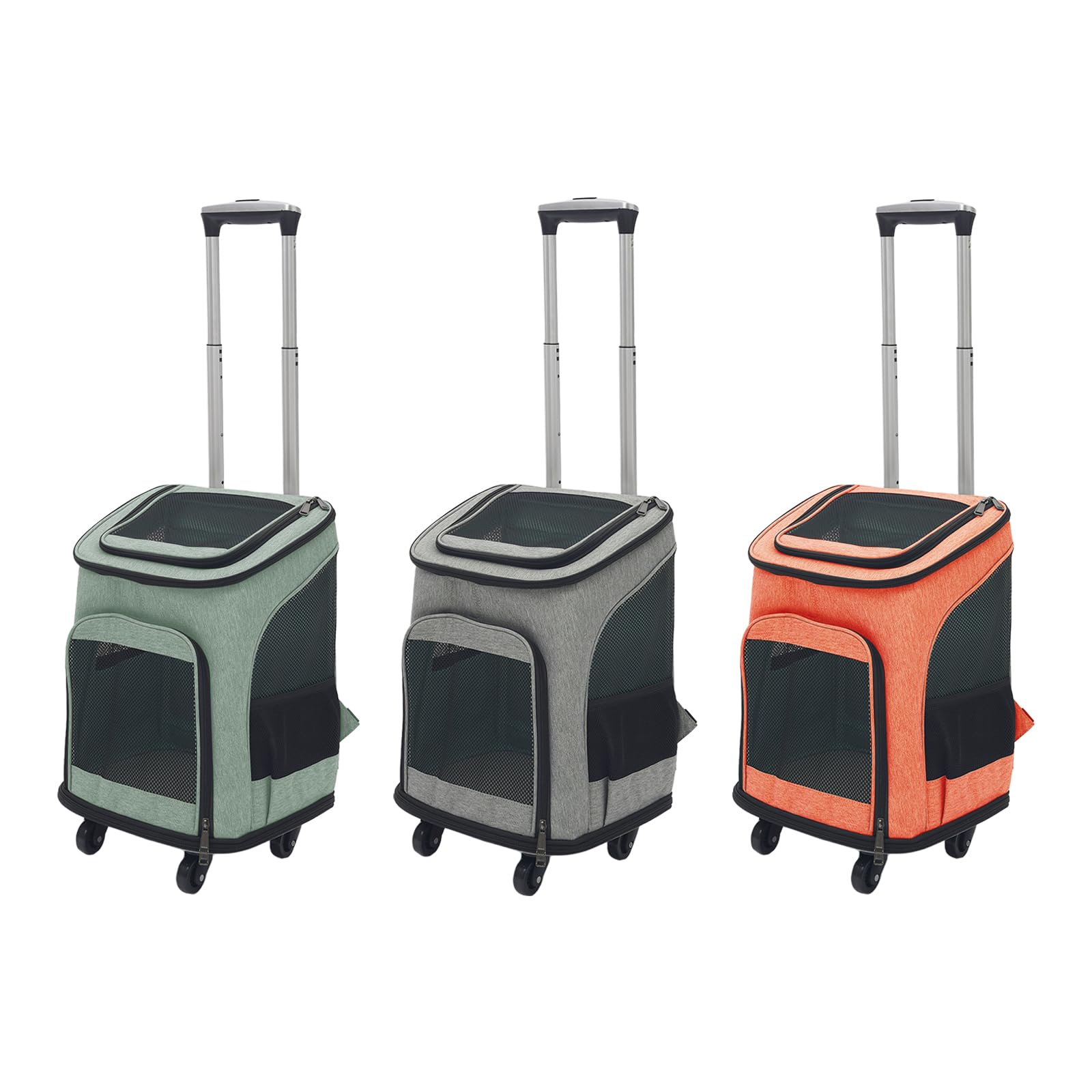 Trasportino pieghevole per cani, 34 x 28 x 44 cm, con tasche, versatile, pieghevole, per viaggi, escursioni, passeggiate, visite turistiche (grigio)