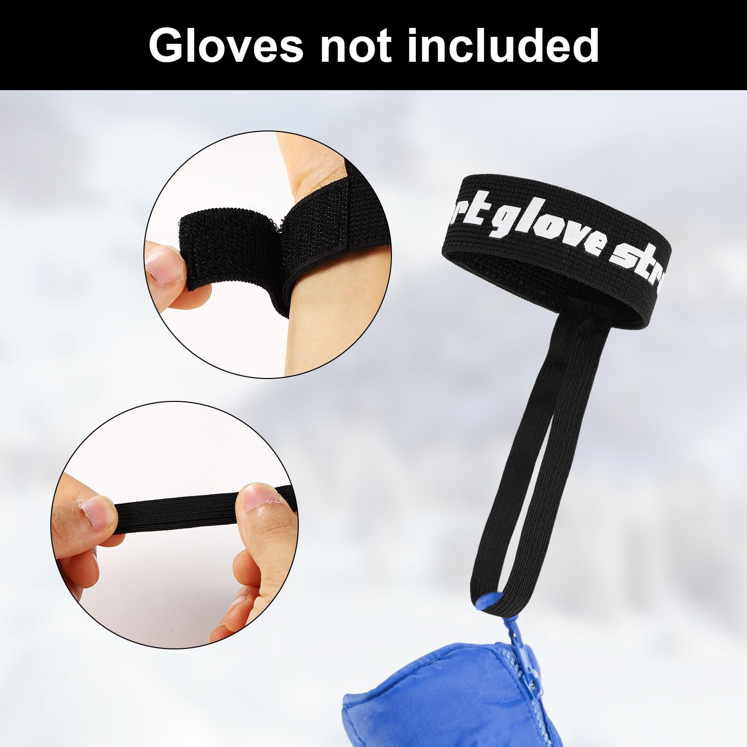 Sangles élastiques Pour Gants De Ski, Sangles De Poignet Pour Gants De Ski,Sangles élastiques Pour Gants, Porte-gants - 4X Lanière De Poignet, Menottes De Gants De Ski Anti-perte, Sangles De Gants De