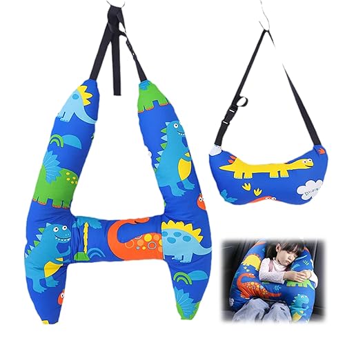 Forma de H - Soporte de cabeza para dormir de coche para niños, almohada de viaje para asiento de automóvil (J)
