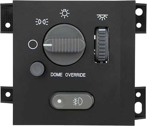 CCIYU Interruptor de faros delanteros compatible con Chevrolet BlazerS10 1998-2004, para GMC Jimmy 1998-2001, para GMC Sonoma 1998-2004, para
