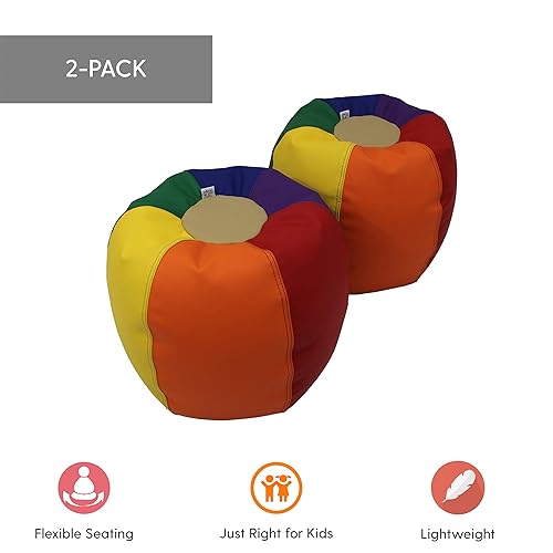Miniatura 10 de Factory Direct Partners 12267-AS SoftScape - Juego de asientos de frijoles de 10 pulgadas para niños pequeños y niños, colorido, flexible y ligero