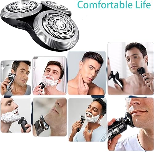 Miniatura 5 de Cabezales de repuesto SH90 versión mejorada para cabezales de repuesto Norelco Serie 9000 9000, nueva versión de hebilla de rueda de metal para