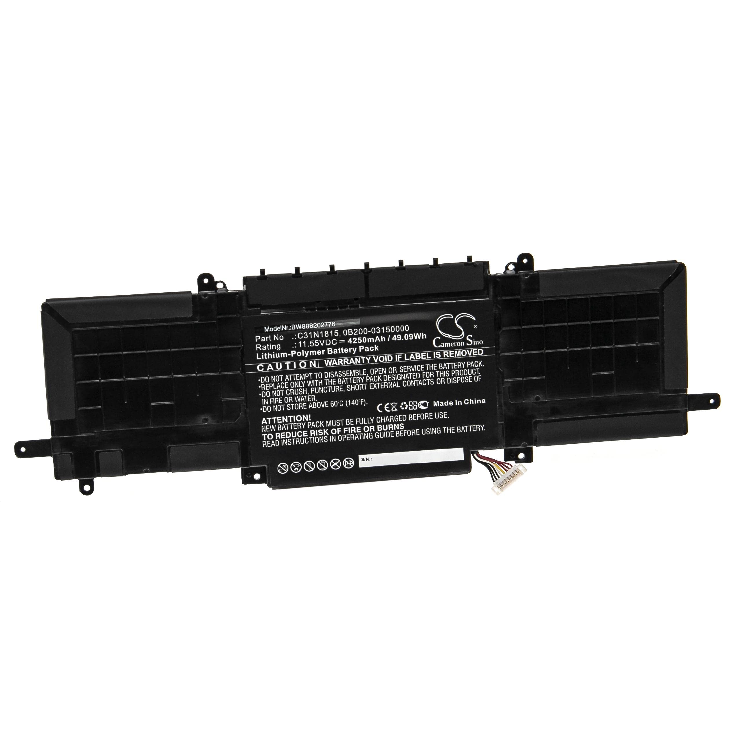 vhbw batteria compatibile con Asus UX333FN-A4015t, UX333FN-A4097t