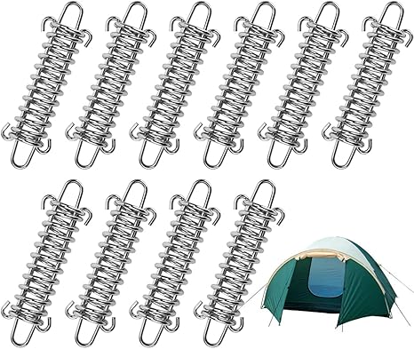 GIRAFEDA 10 Stück Spannfeder Sonnensegel Hochfest Zugfeder Set Groß
