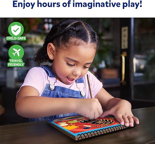 Miniatura 4 de Skillmatics Libro de arte mágico para rascar y diversión con animales de espuma, kits de arte y manualidades, actividades de bricolaje para niños