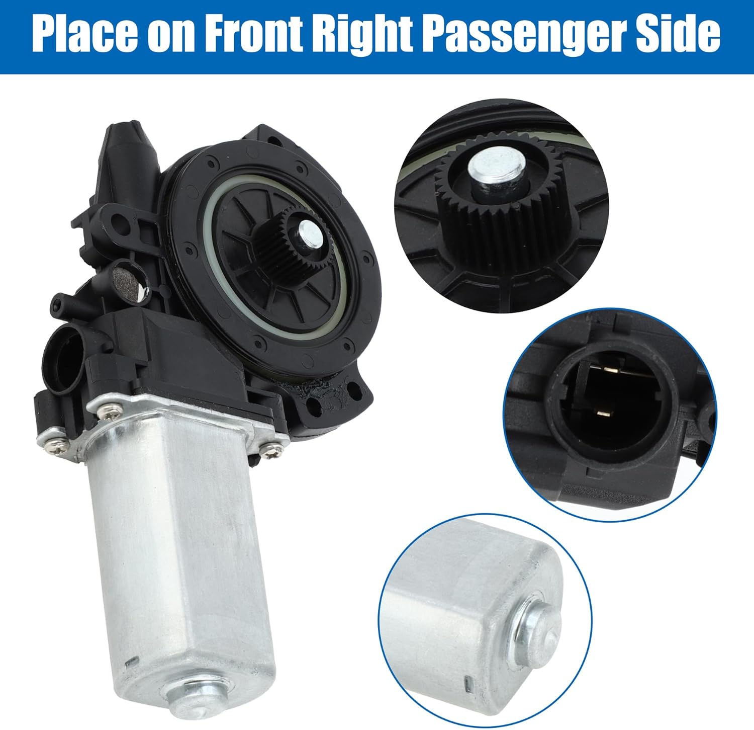 ACROPIX Front Right Door Window Regulator Motor for Kia Optima 2011-2015 No.824602T000 without Auto Up Down - Pack of 1