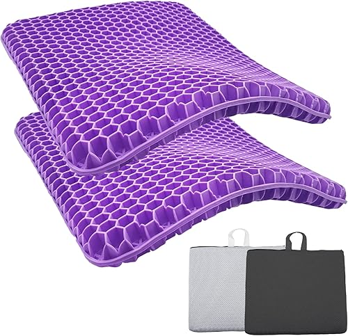 Miniatura 1 de 2 cojines de gel para silla de oficina y automóvil cojín de asiento de huevo de enfriamiento doble grueso panal de abeja transpirable para aliviar