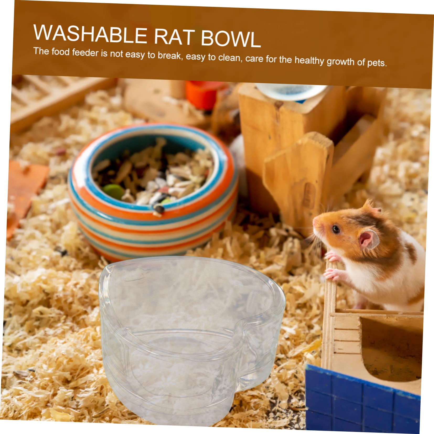 INOOMP 10stücke Transparente Anti-Spritz Futterschalen Für Hamster Chinchillas Und Kleine Nager rutschfest Und Langlebig Für Sicheres Füttern Der Tierhaltung