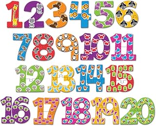 Learning Resources Number Puzzle Cards, Early Number Recognition, Toddler Puzzle, 20 Self-Correcting Puzzles, 40 Pieces, Ages 3+