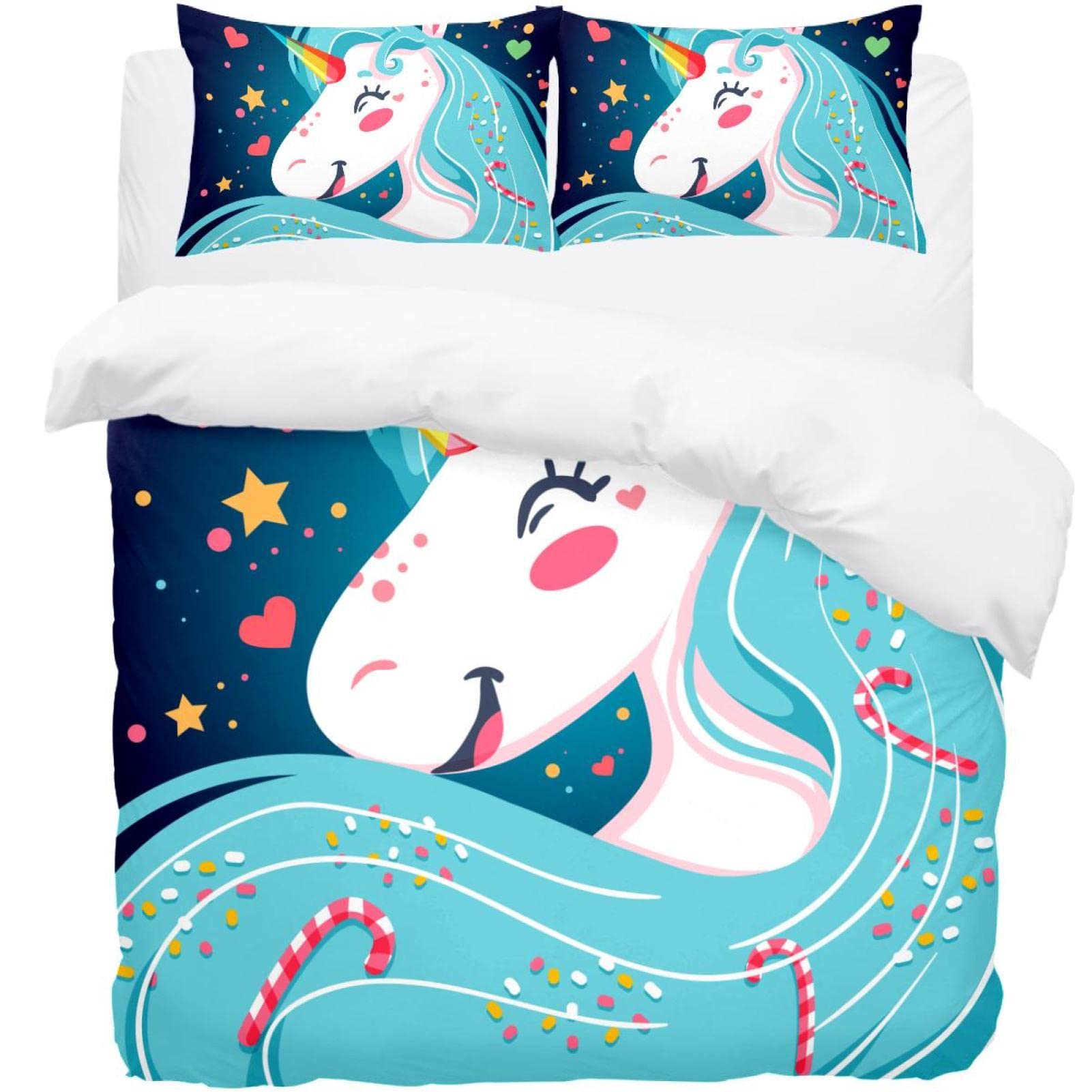 Housse de couette licorne magique, le cadeau de lit enfant idéal