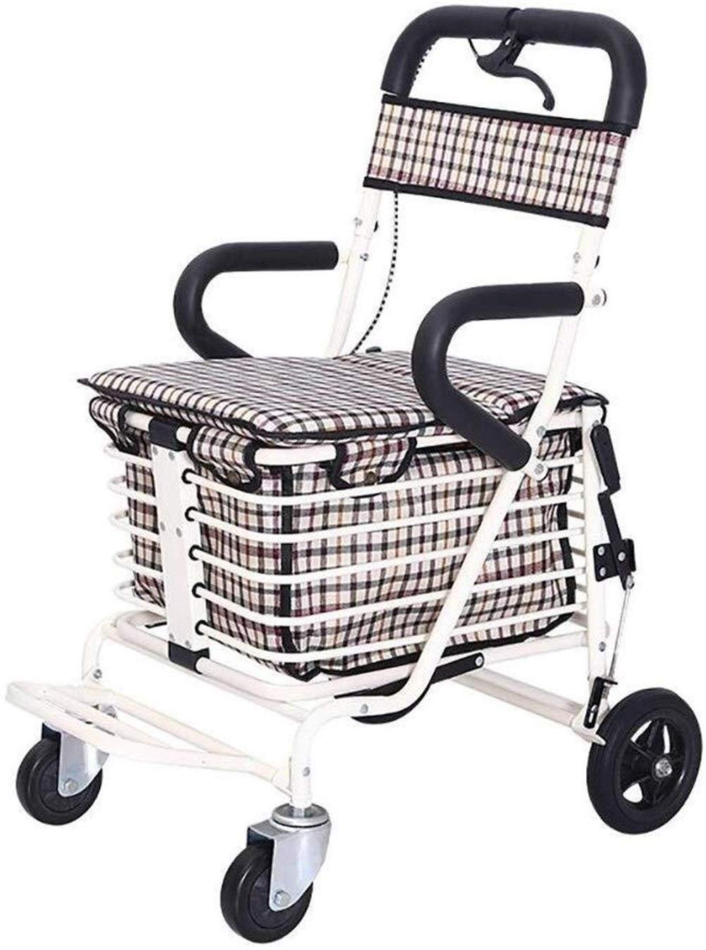 Podłokietnik wspomagany przez Walkera, Rollator z siedziskiem Skutery Senior Shopping Scooter Składane siedzisko Interesting