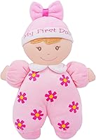 JuneGarden My First Doll Sienna 9" Soft Plush Baby Doll with Rattle Pink Outfit Newborn Infant Toy 0+