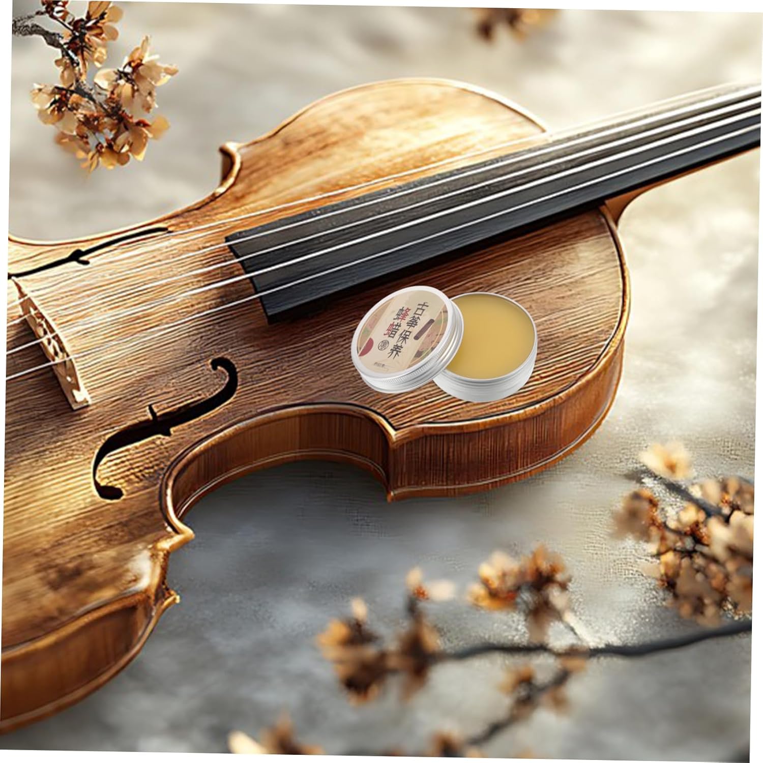 Vaguelly Beeswax Paste for Wood Instruments Polish and Conditioner for Zither Guitar Erhu and Piano Gentle Maintenance for Musical Instruments and Furniture Shine