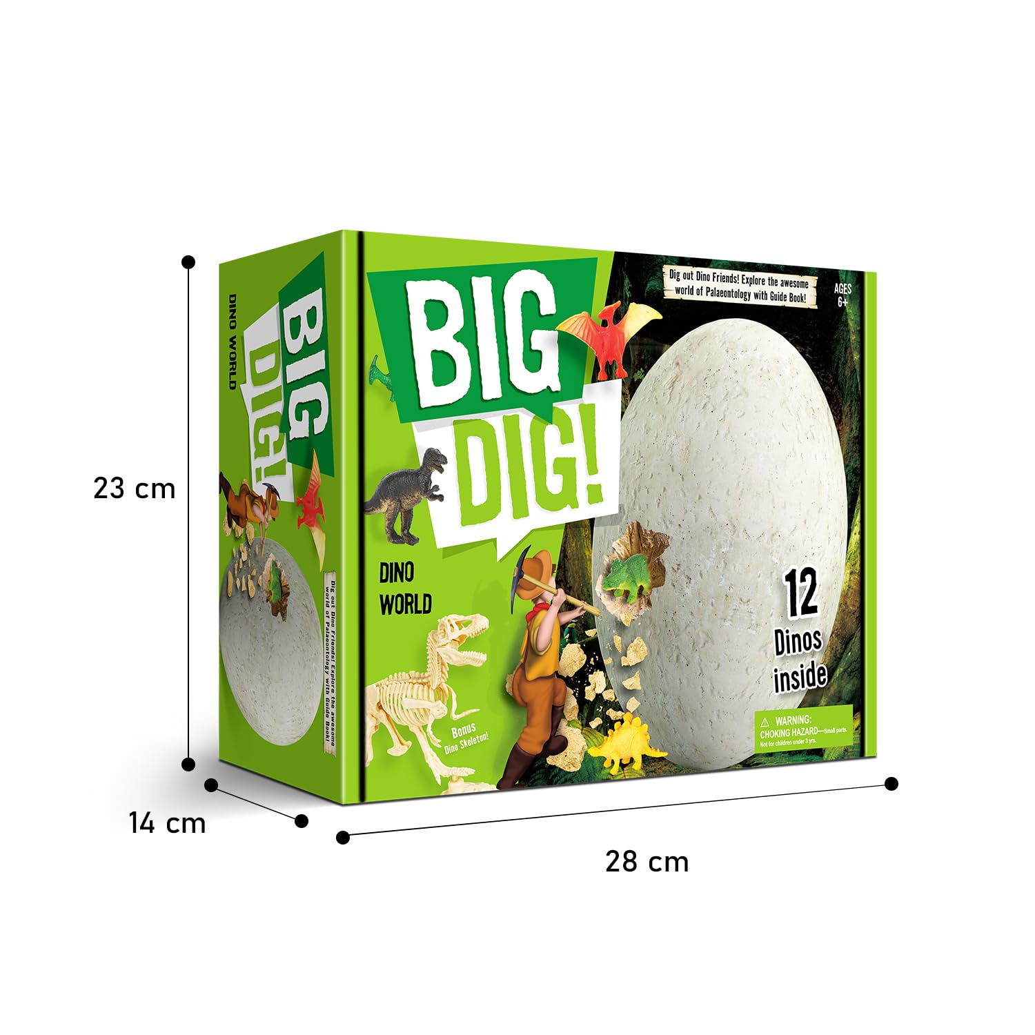Kit Fouille Œufs Dinosaures pour Enfants, Grande Œuf de Dinosaure à Creuser avec 12 Figurines de Dinosaure, Kit Archéologique avec Outils, Cadeau pour Garçons à Partir de 6 Ans - 5