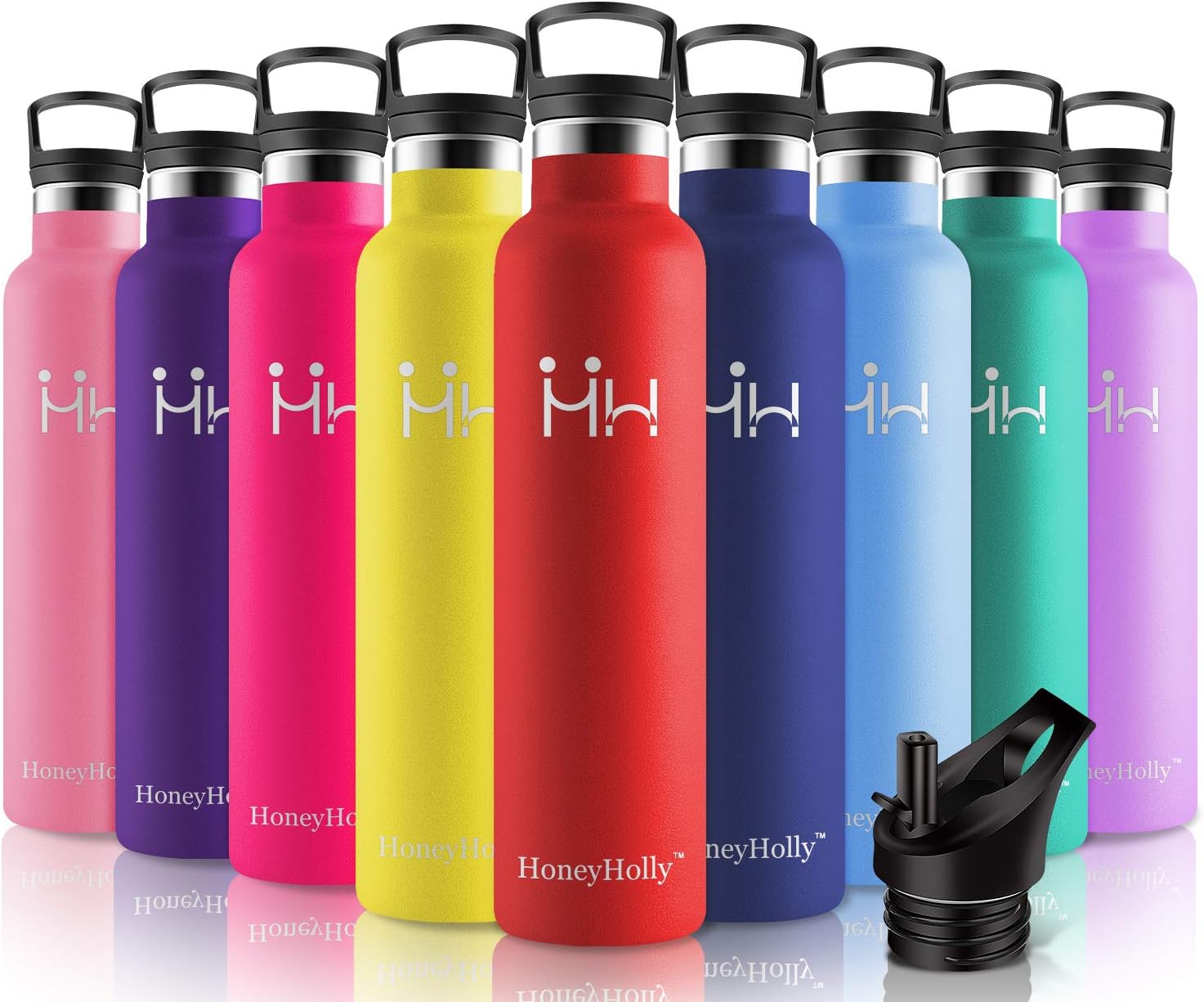 HoneyHolly Vacuum Insulated Water Bottle 350/500/600/750ml & 1L
