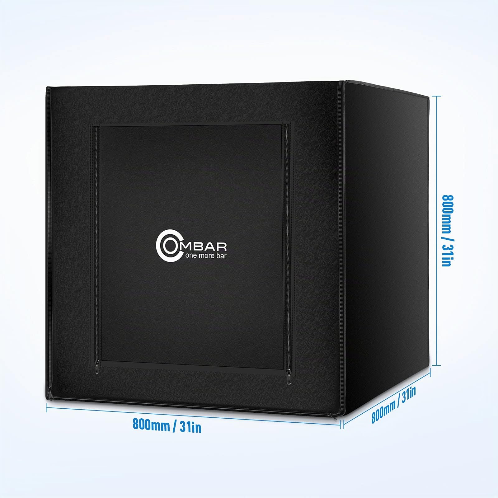 OMBAR Scatola Luminosa per Studio Fotografico Portatile, Dimmabile, LED, Tenda di Illuminazione per Shooting 80 x 80 x 80cm, Luminosità Regolabile, 3 sfondi Bbianco, Nero, Arancione)