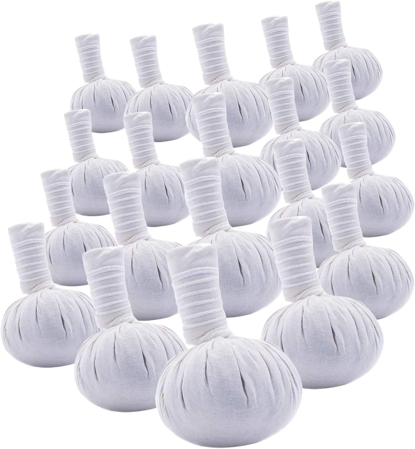 Pack of 20 Small Thai Spa Herbal Massage Compress Ball Warm Hot Therapy LUK Pra KOB 100 g.