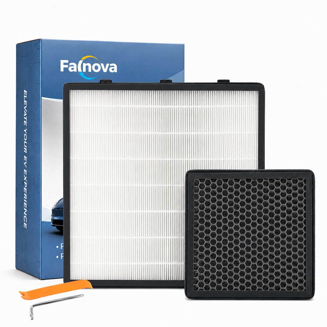 Photo 1 of (Upgrade) Falnova Cabin & HEPA Intake Air Filter Kit for Tesla Model S Model X 2022-2026 OEM-Style Fit ?5-Layer Activated Carbon Filtration, Includes Tools & Installation Guide (2 Pack)