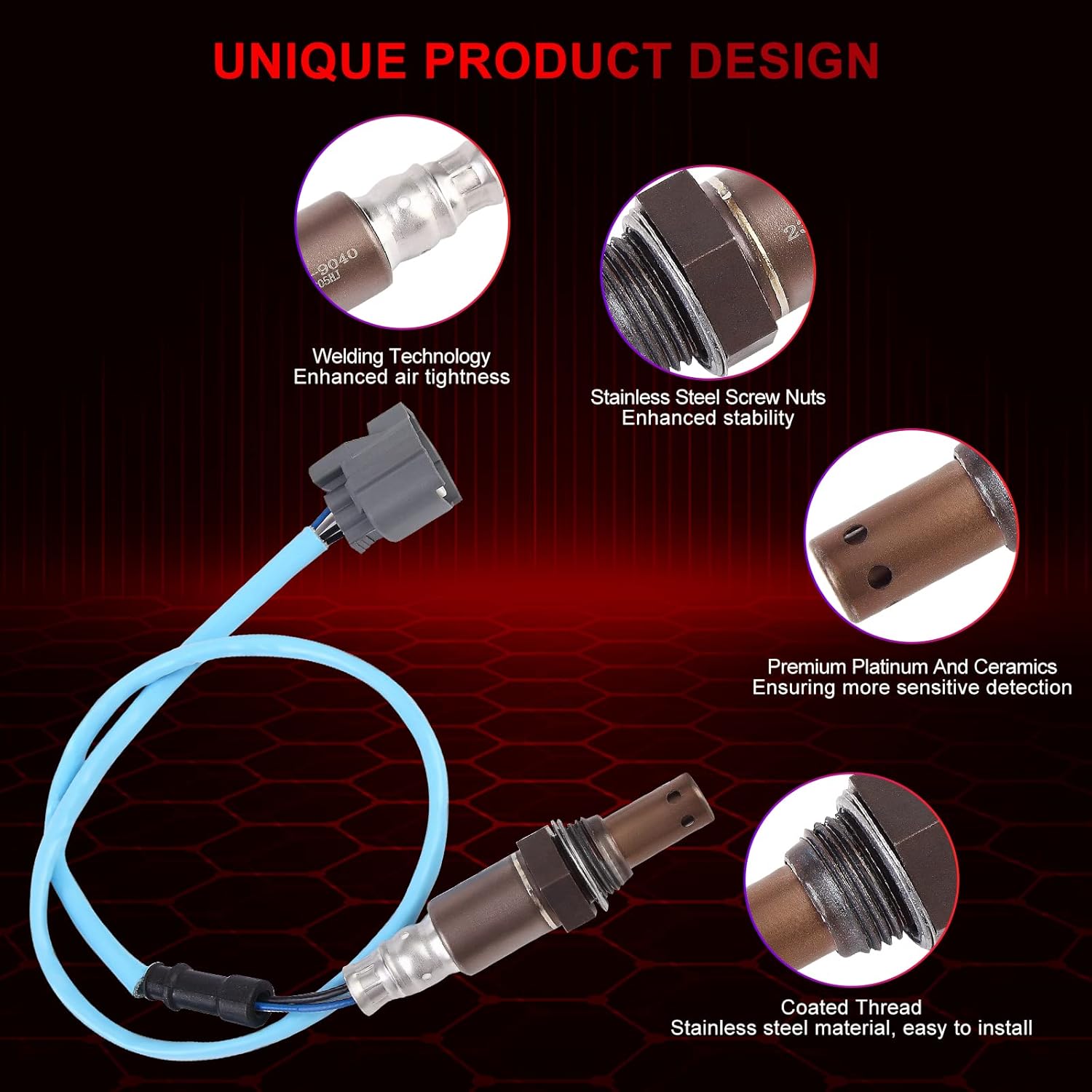 O2 Oxygen Sensor Oxygen 02 Sensor Upstream 234-9040 Compatible with Honda Accord 2.4L L4 2003-2007 36531-RAA-A01 36531-RAA-A02 2349040 36531-RBB-003