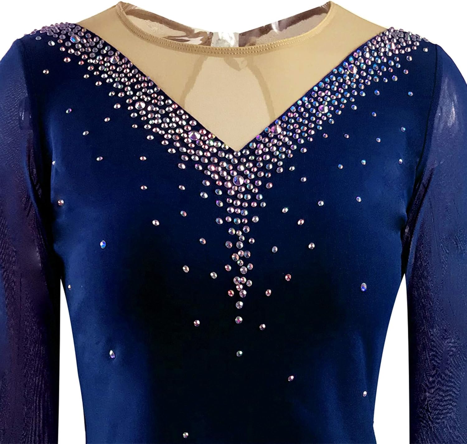 Women Girls Figure Ice Skating Dress Stretch Mesh Christmas Holiday Costume Dance Leotard : Clothing, Shoes & Jewelry