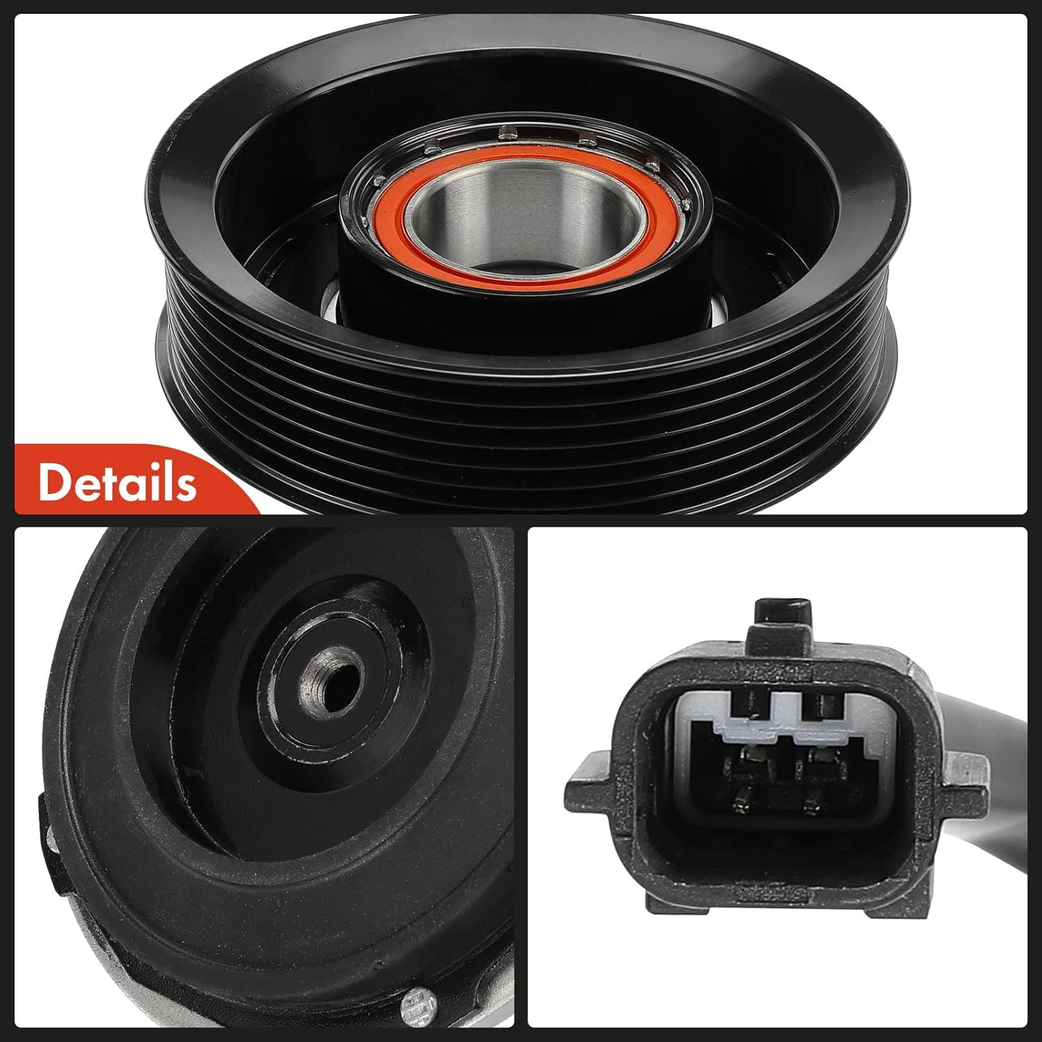 A-Premium Air Conditioner AC Compressor Clutch Kit Compatible with Nissan Murano 2015-2022, Maxima 2016-2022, 3.5L