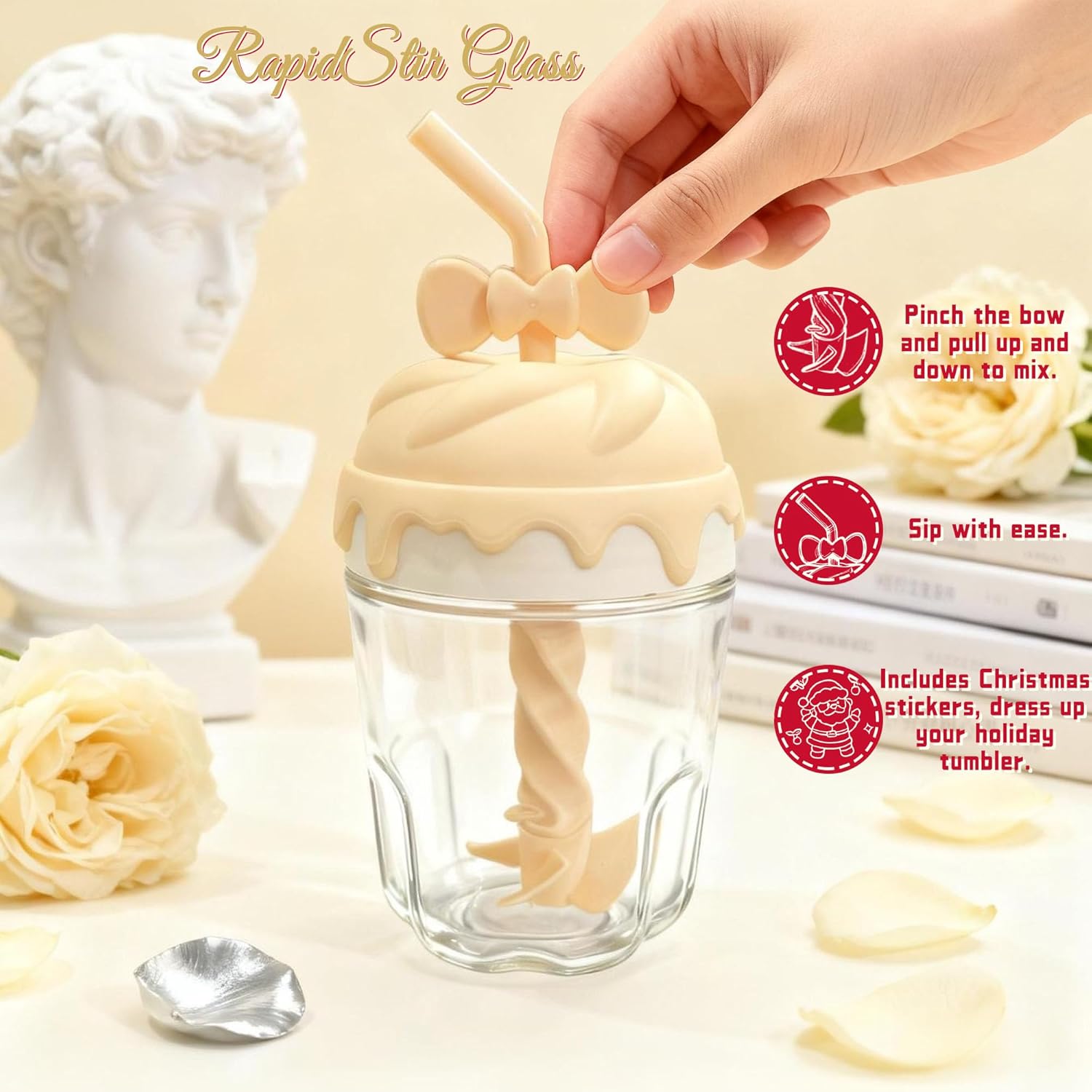 Valentine‘s Day Gifts for Her - Romantic Spa Gift Basket with Cup, Bath Bombs, Scented Candle, Fuzzy Socks & Bath Set, Relaxing Self Care Package for Women - Birthday Gift for Wife, Girlfriend, Mom - Image 3