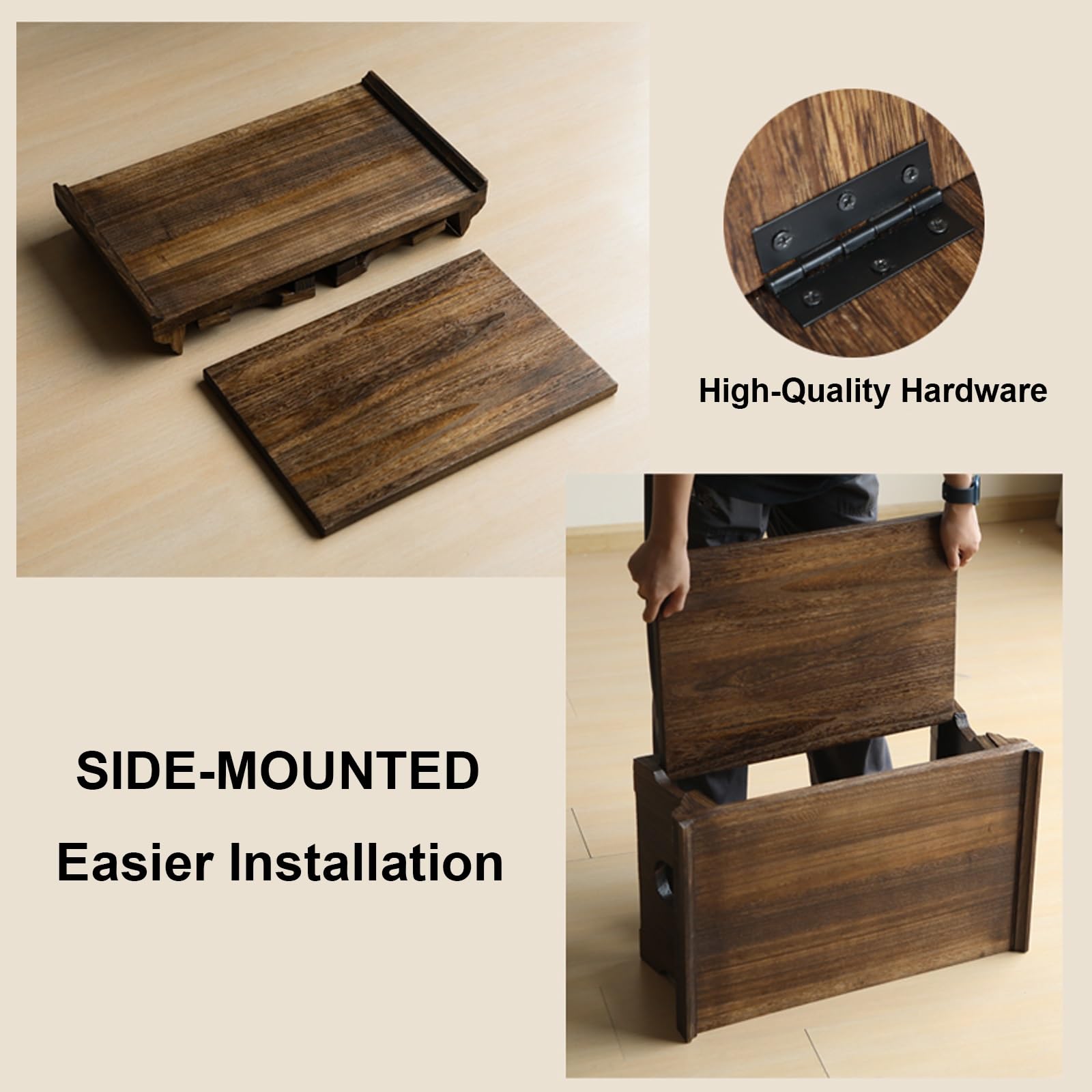 Tavolo da Altare La Meditazione, Tavolino Basso con Cassetto Portaoggetti Nascosto, Portatile Tavolino per Soggiorno, Camera da Letto, Meditazione(70x35x28cm/28x14x11in)