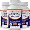 Vitamatic Turmeric Curcumin Supplement 10:1 Equivalent 3000 Per Serving, Made with 95% Curcuminoids, Black Pepper, Ginger, Moringa 120 Vegetable Capsules, Non-GMO, Gluten Free - 3 Pack